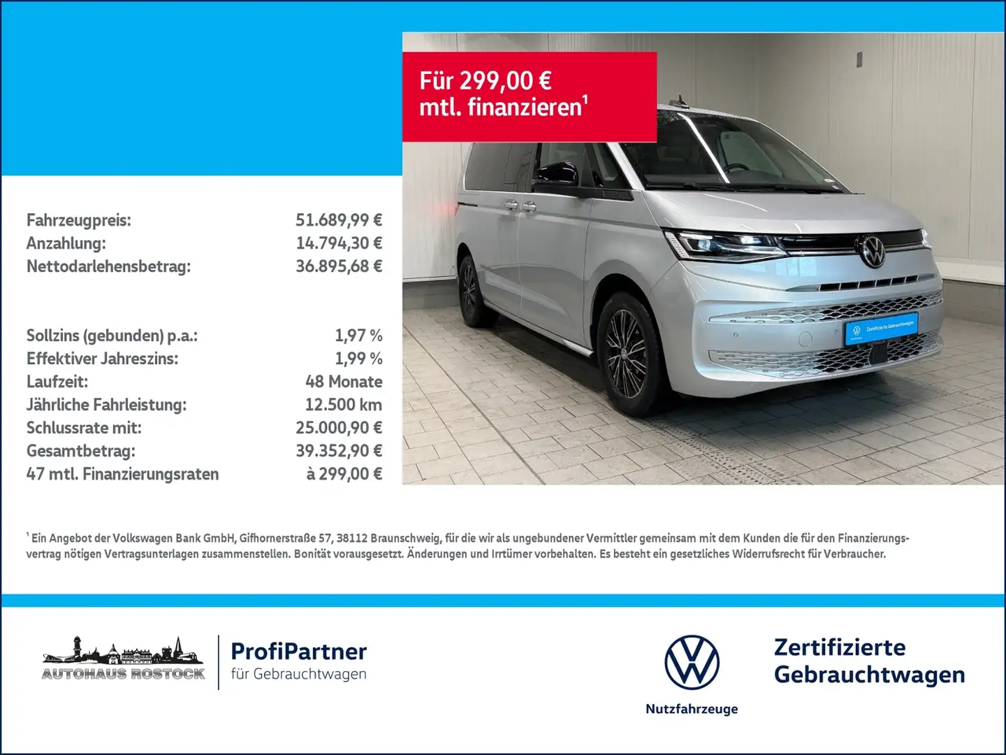 Volkswagen T7 Multivan Life 2.0 TDI DSG PANO STNDHZG IQ.LIGHT Plateado - 1