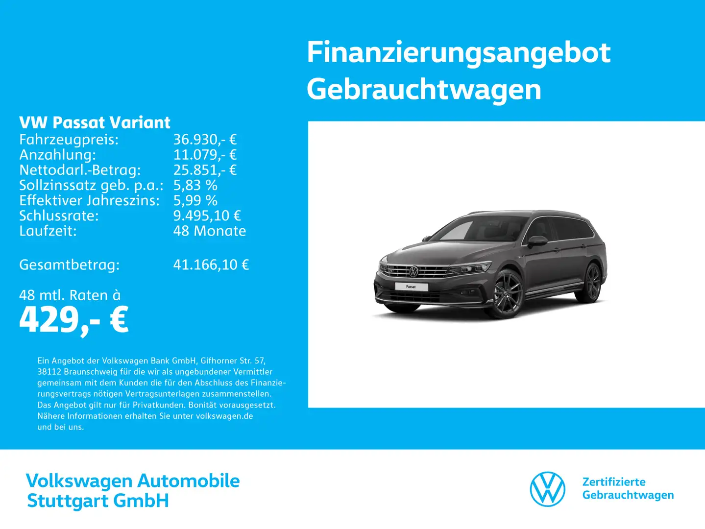 Volkswagen Passat Variant Elegance 2.0 TDI 147KW Grau - 1