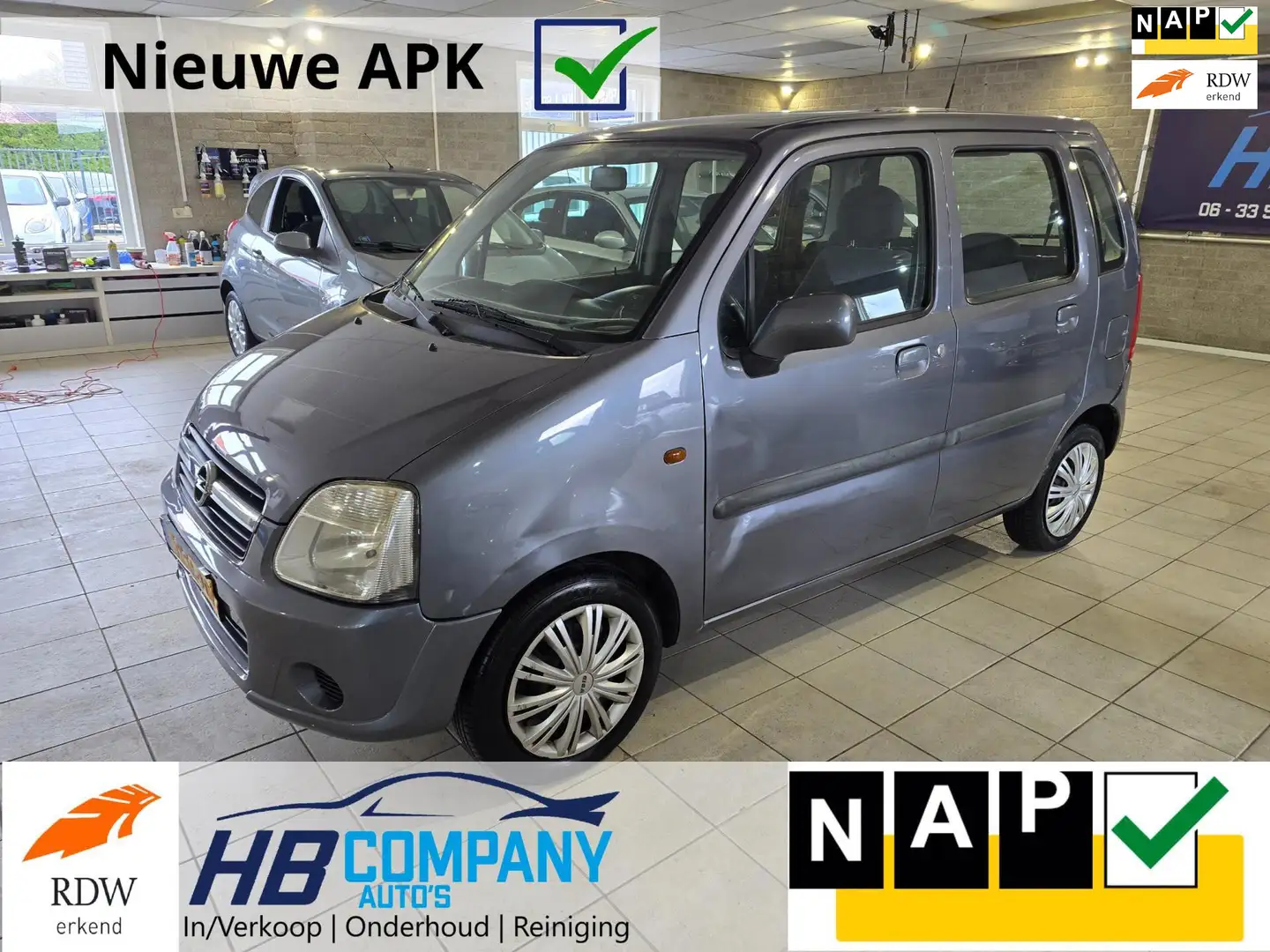 Opel Agila 1.2-16V Flexx cool | Airco | Nieuwe APK | NAP Gris - 1