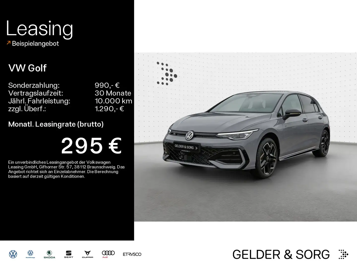 Volkswagen Golf R-Line 1,5eTSI|AHK|LED|NAVI|HuD|BlackStyle| Grau - 1