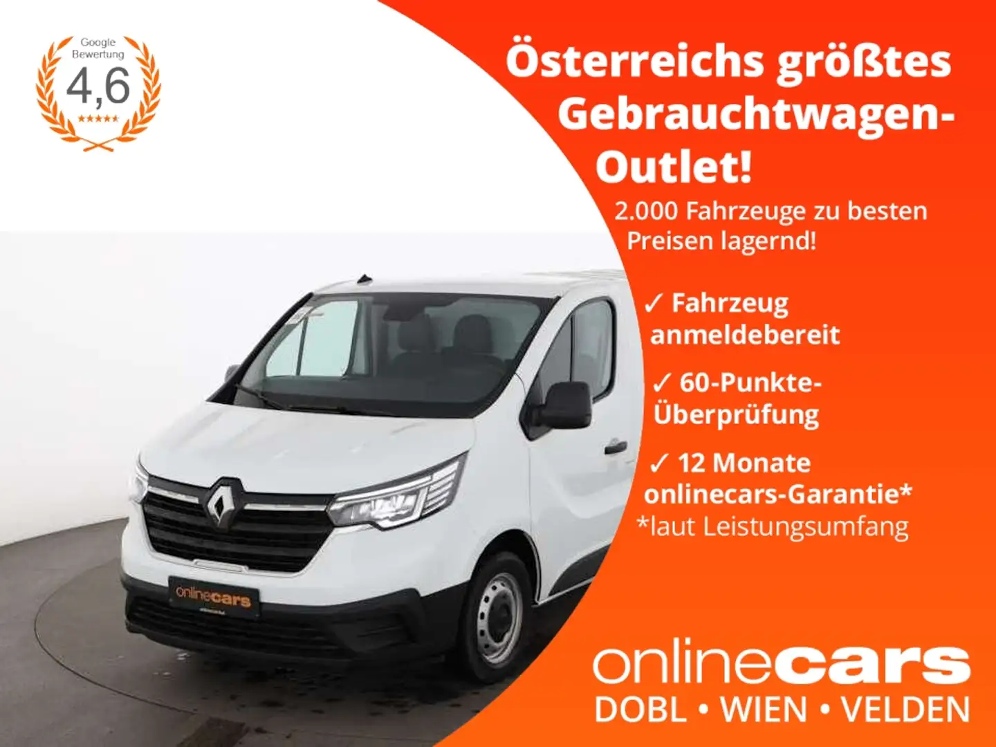 Renault Trafic Kasten 2.0 BLUE dCi 130 L1H1 3-SITZER AHK White - 1