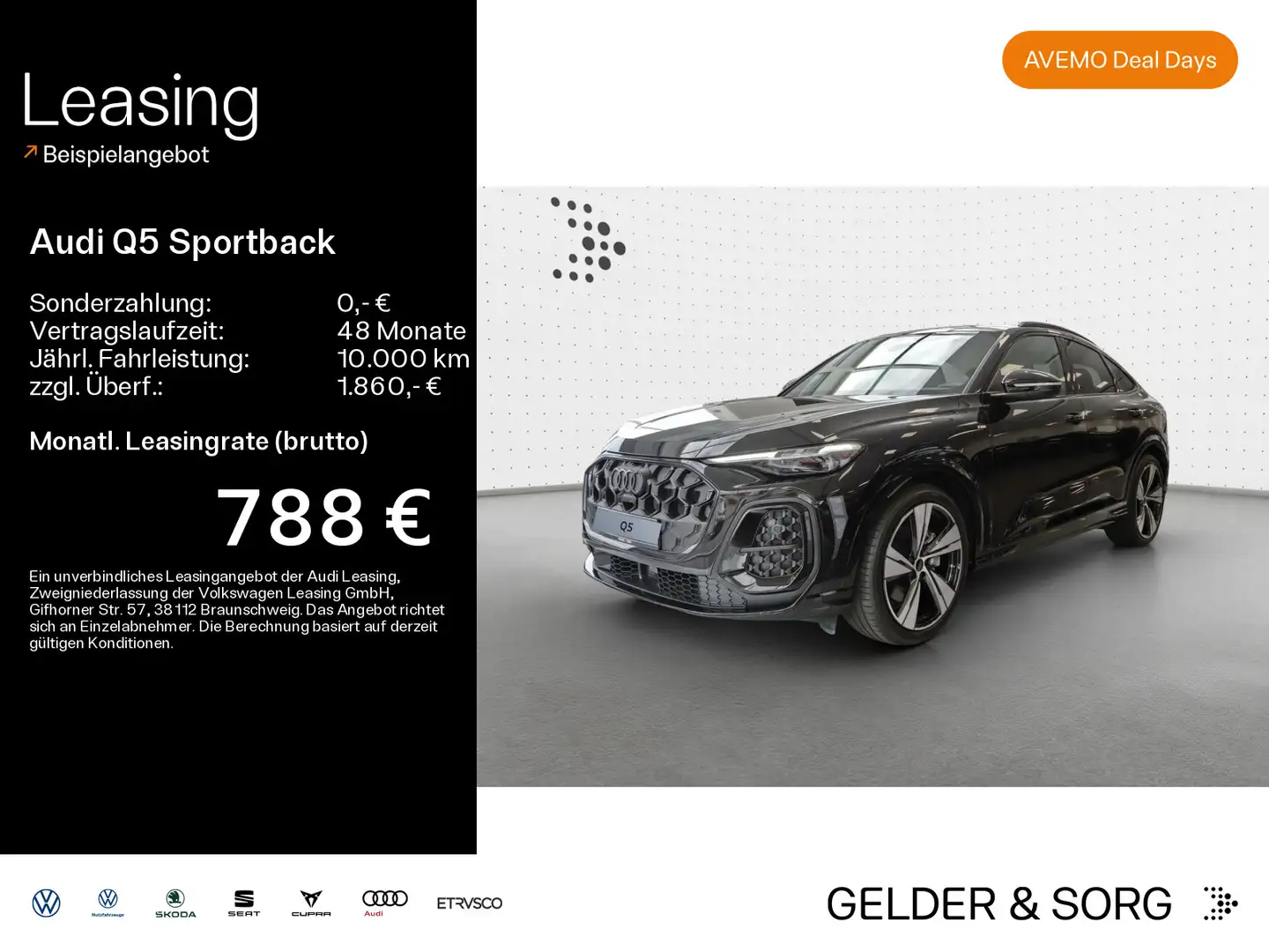 Audi Q5 TDI qu. *Matrix*TechPro*B&O*HuD*ACC Noir - 1