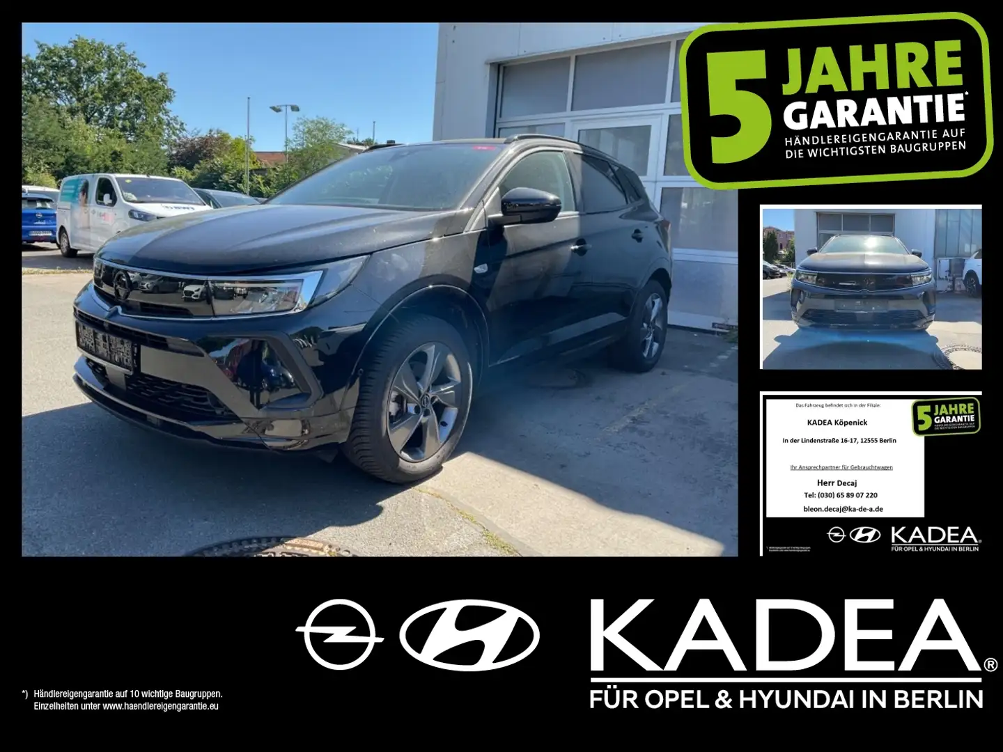 Opel Grandland 1.2 Turbo GS Line LED+Navi+SHZ+Klima Noir - 1