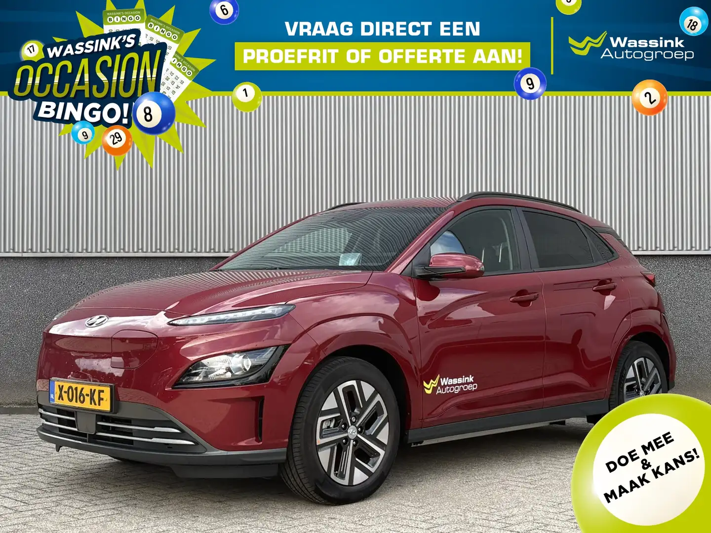 Hyundai KONA EV 204pk 64 kWh Fashion | Head-up Display | Naviga Rouge - 1