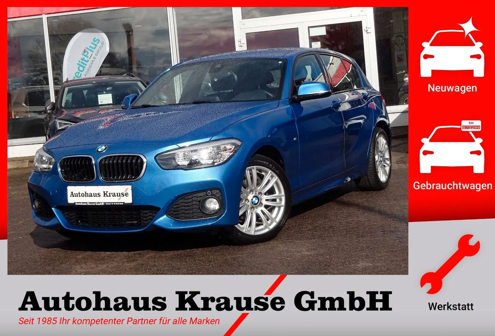 BMW 118 i Automatik M Sport 5T-SOR+WIR/KEYLESS/SITZH Blau - 1