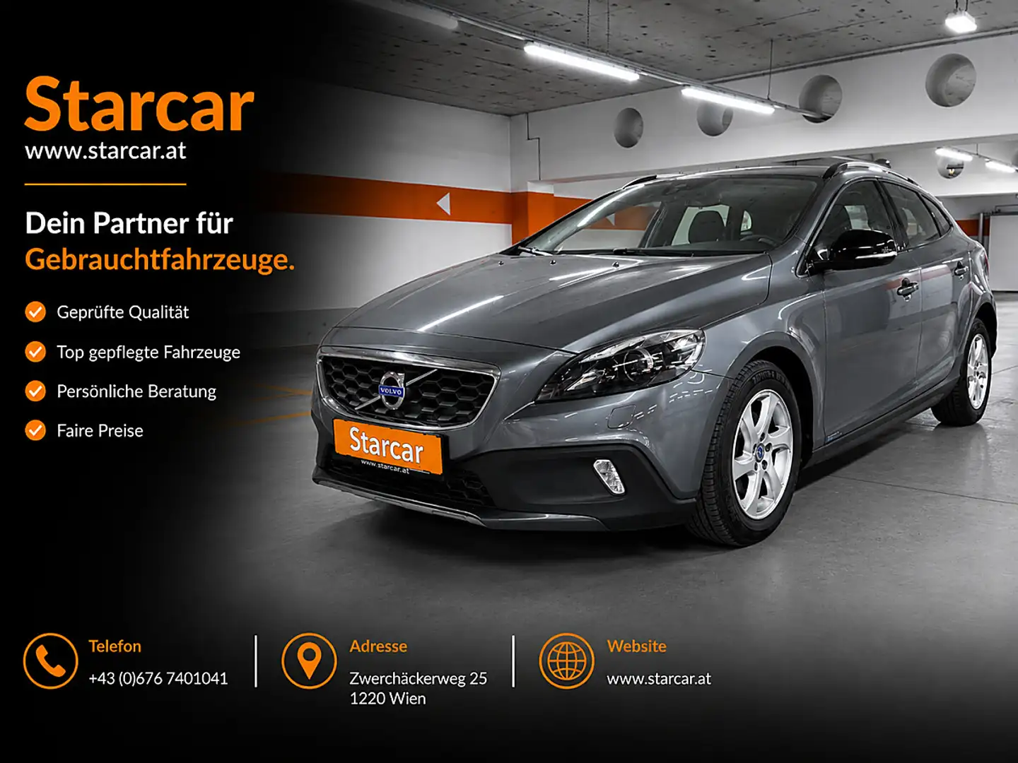 Volvo V40 Cross Country D2 Momentum Powershift Grau - 1