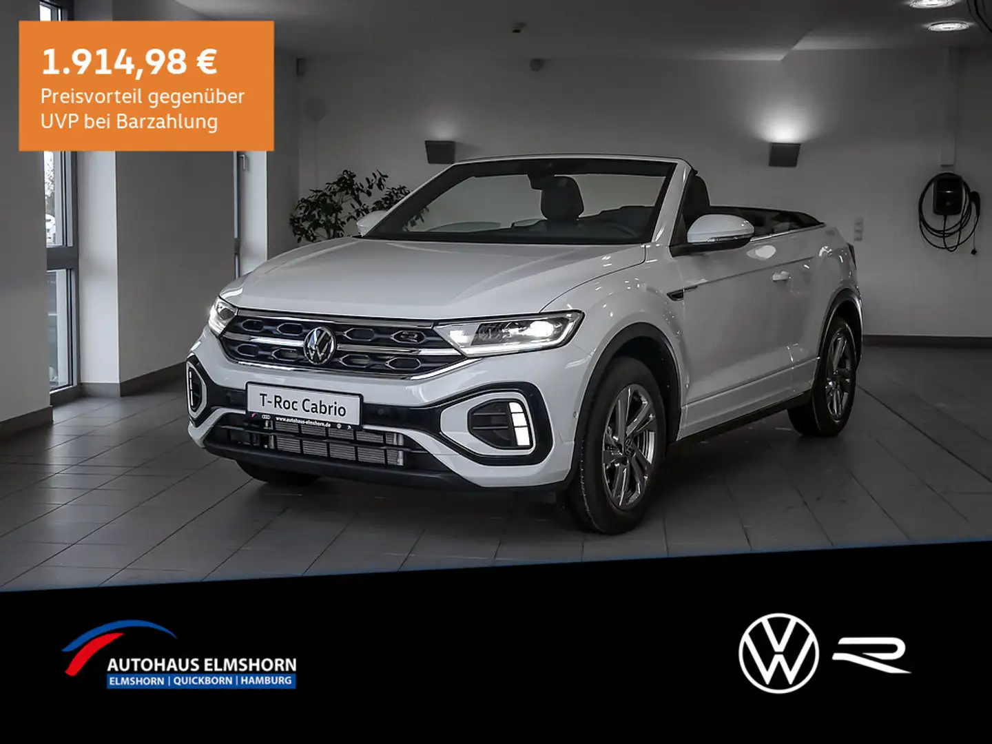 Volkswagen T-Roc Cabriolet 1.5 TSI R-Line ACC FACEL. LED Blanc - 1