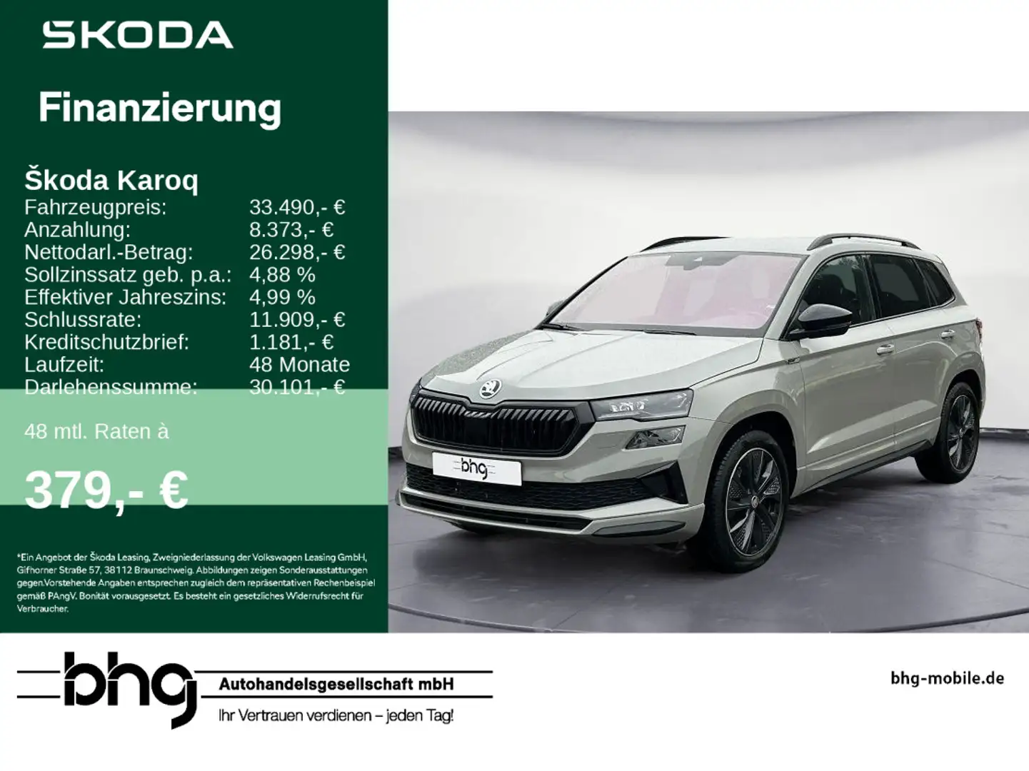 Skoda Karoq 2.0 TSI 4x4 DSG Sportline Rückfahrkamera Grigio - 1