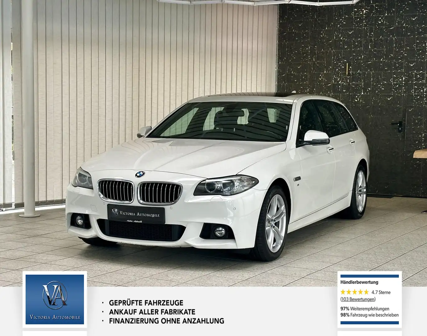 BMW 520 d xDrive 2 Hand. M-Sportpaket. Panorama. Alcantara Weiß - 2