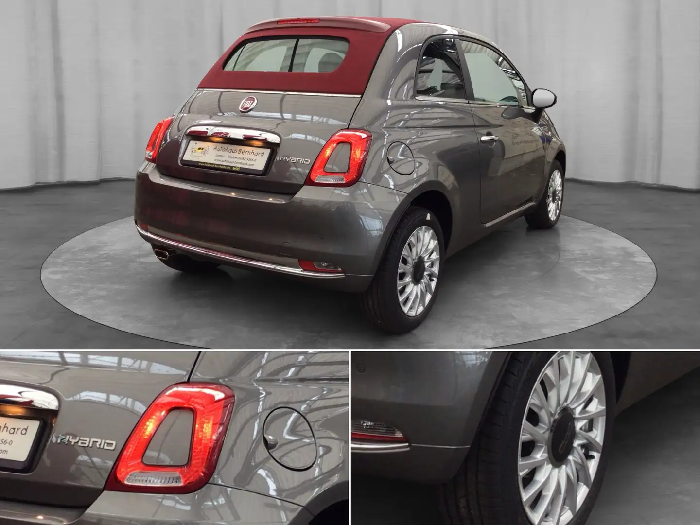 Fiat 500 Mild Hybrid Cabrio Dolcevita Gris - 2