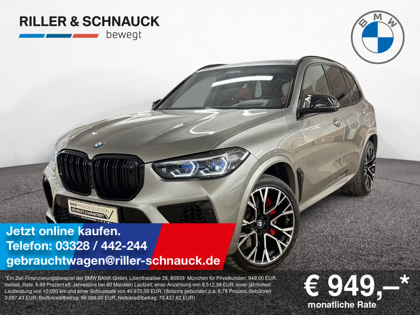 BMW X5 M xDrive Competition B&W+AHK+NIGHT+FOND-EN Grau - 1