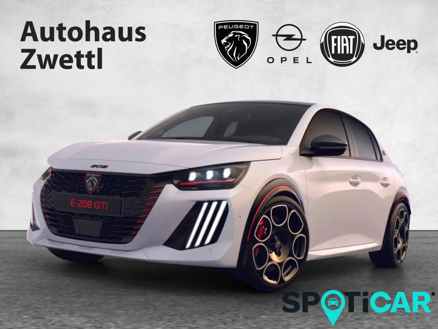 Peugeot e-208 GTi 281PS 54kWh Weiß - 1