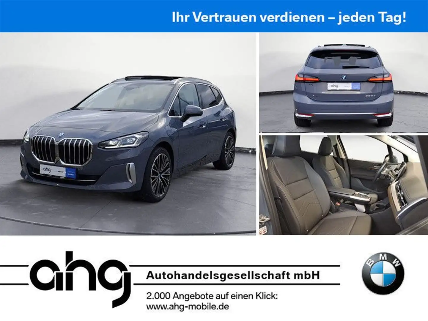 BMW 225 225e Active Tourer Steptronic DCT xDrive Pano Grau - 1