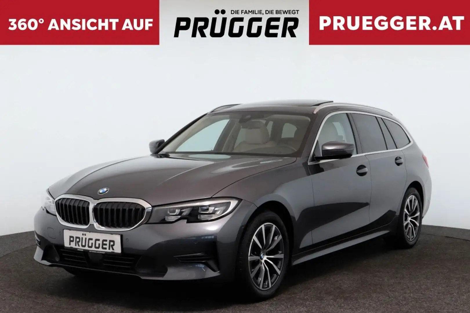 BMW 320 d xDrive Touring Auto LED NAVI PANO LEDER VIRTU Gris - 1