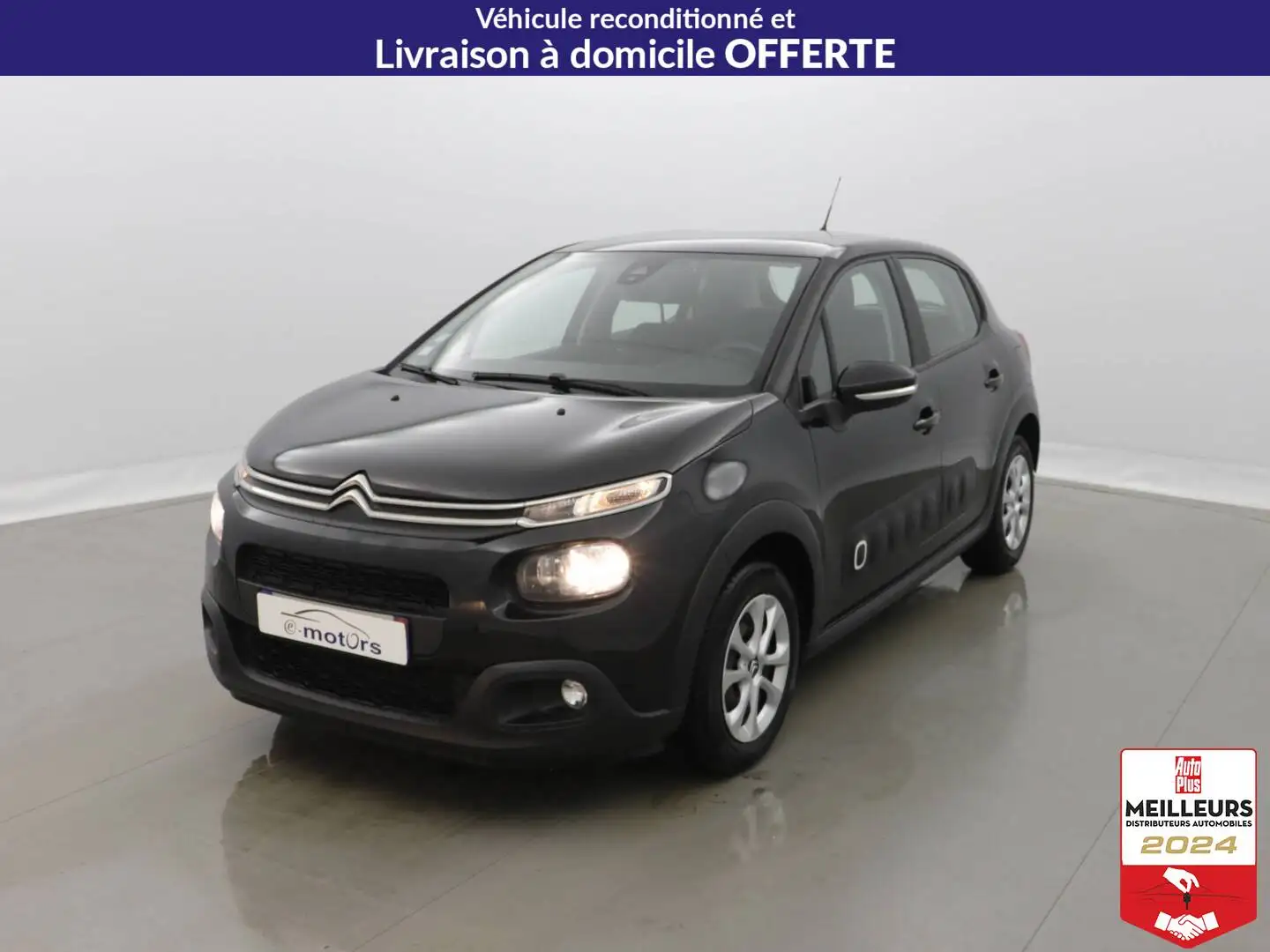 Citroen C3 C3 Société Pure Tech 82 Feel Nav +PDC AR Noir - 1