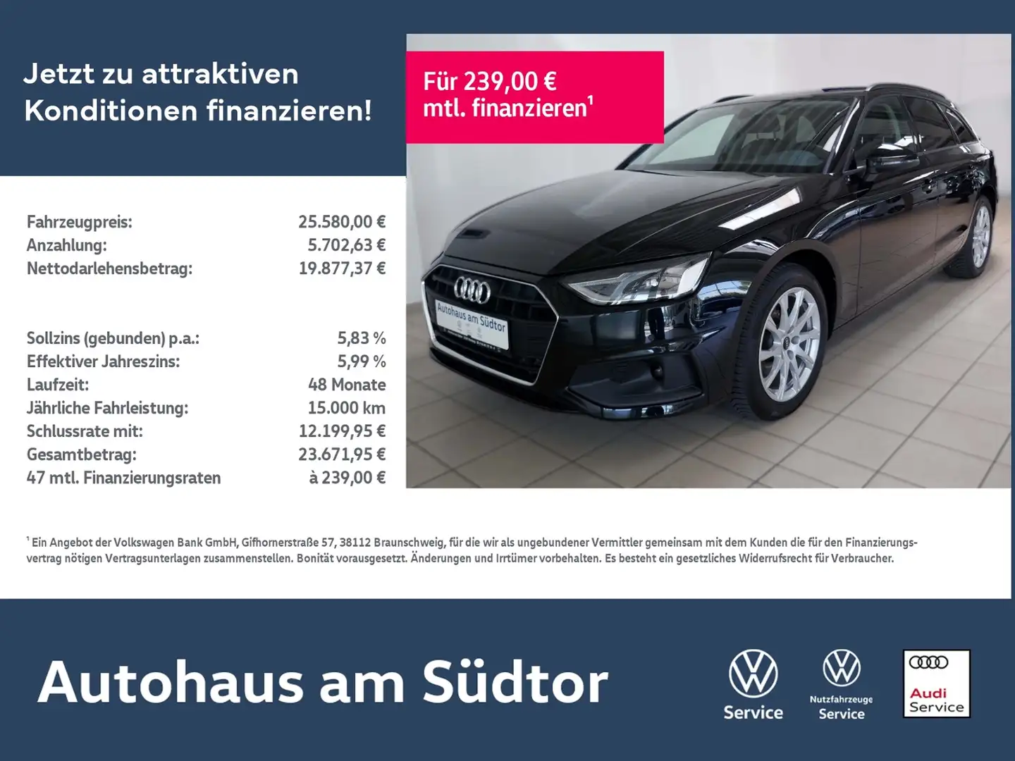 Audi A4 35 Avant 2.0 electric TFSI | LED PDC GRA Navi Schwarz - 1