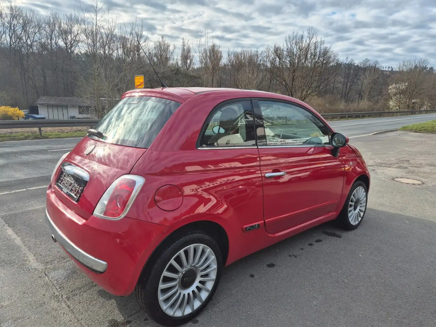 Fiat 500 1.2 Lounge Klima Alu Pano-Dach MP3 Bluetooth Rot - 2