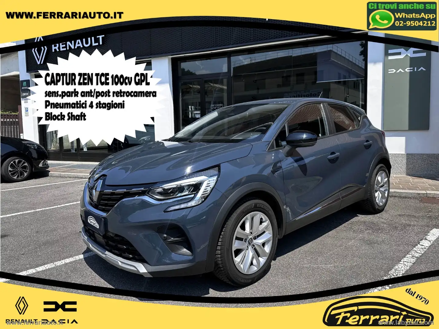 Renault Captur TCe 12V 100 CV GPL Zen Bleu - 1