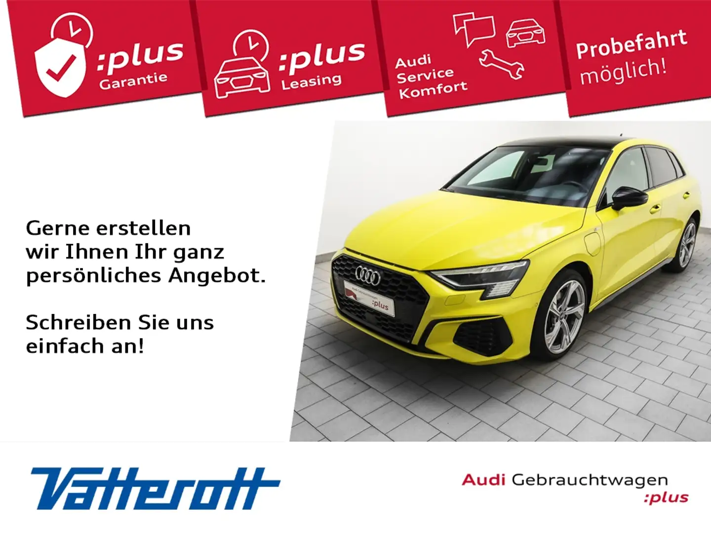 Audi A3 Sportback 40 TFSI e S line Pano Navi Kamera ACC Gelb - 1