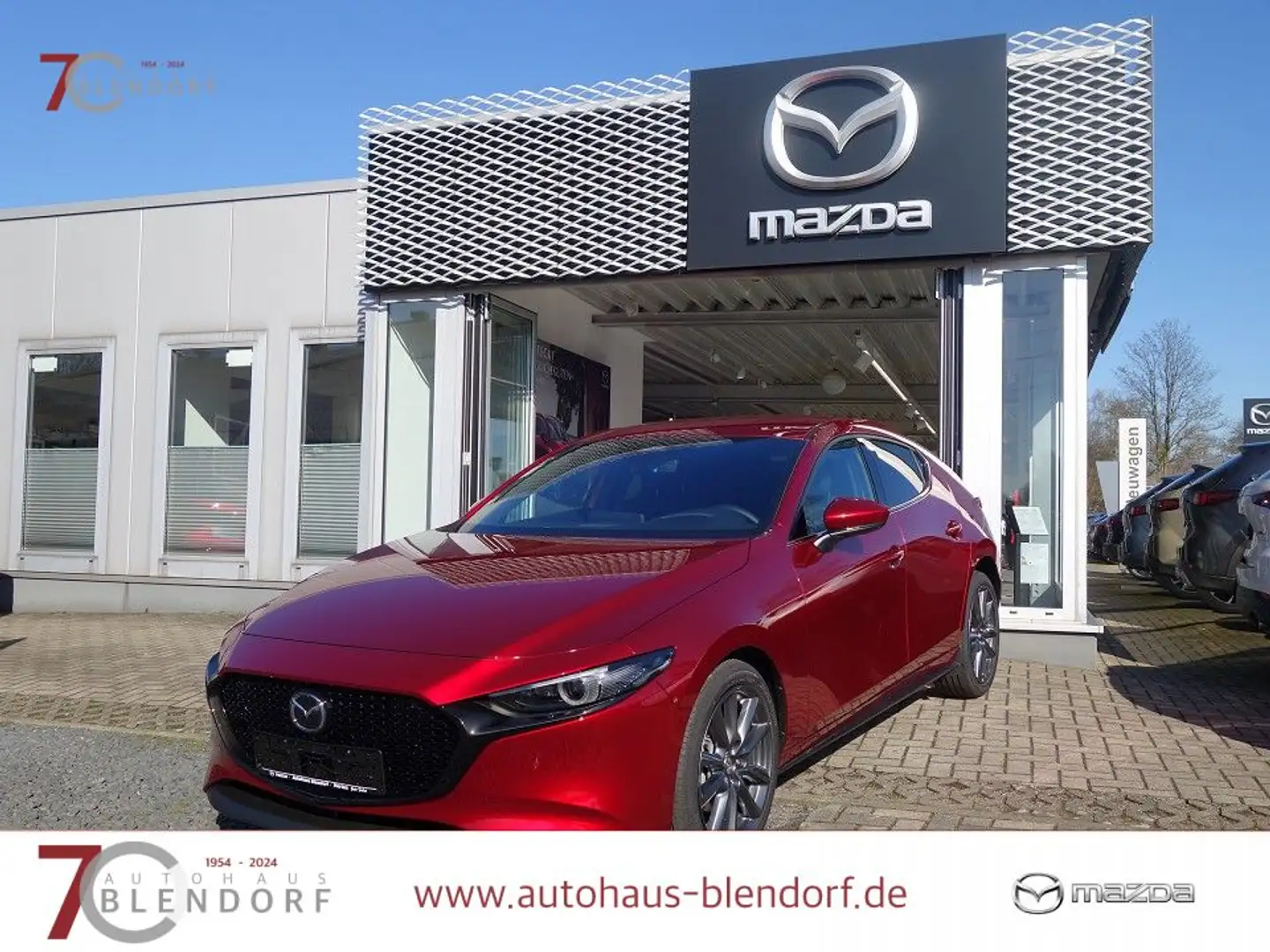Mazda 3 2,5 L Exclusive Automatik BOSE|Navi|360 Kamera Rot - 1