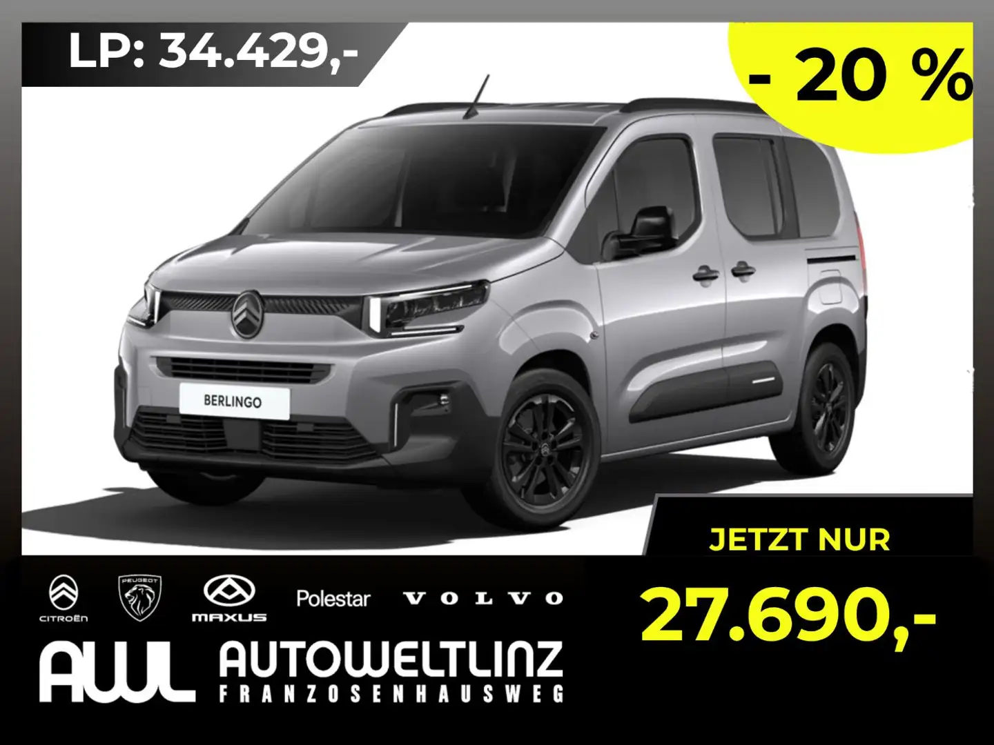Citroen Berlingo M 1.5 BlueHDi 130 Max !MEGADEAL! Grau - 1
