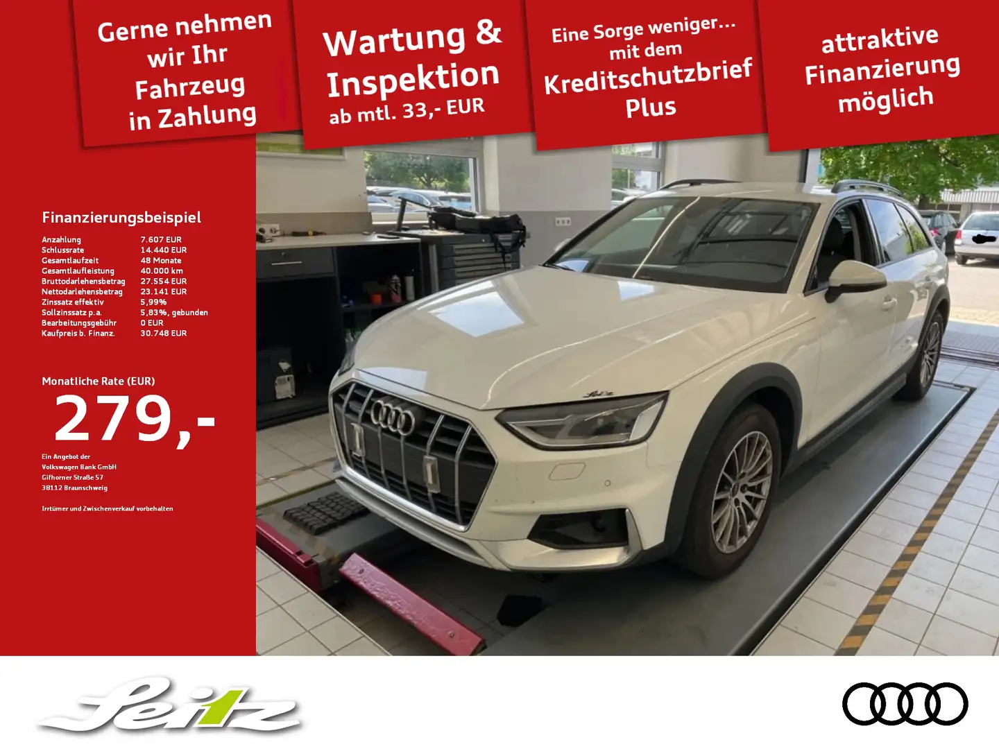 Audi A4 allroad 40 TDI quattro *AHK*LED*PDC*NAVI* Weiß - 1