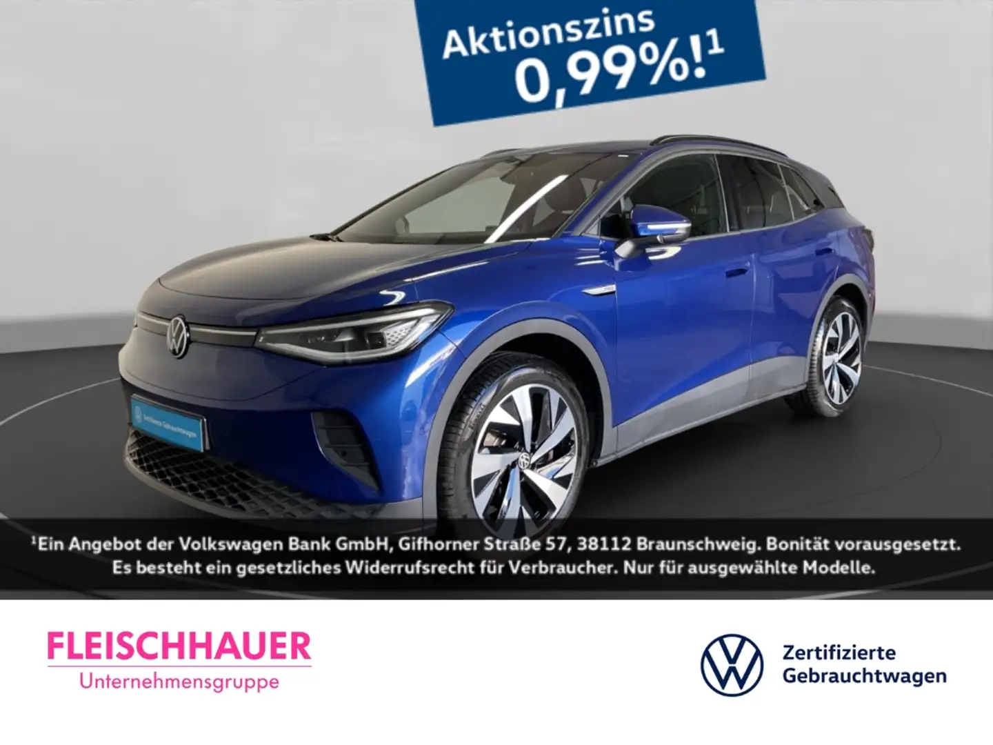 Volkswagen ID.4 Pro Performance Matrix-LED AHK SHZ Navi Kamera Blau - 1