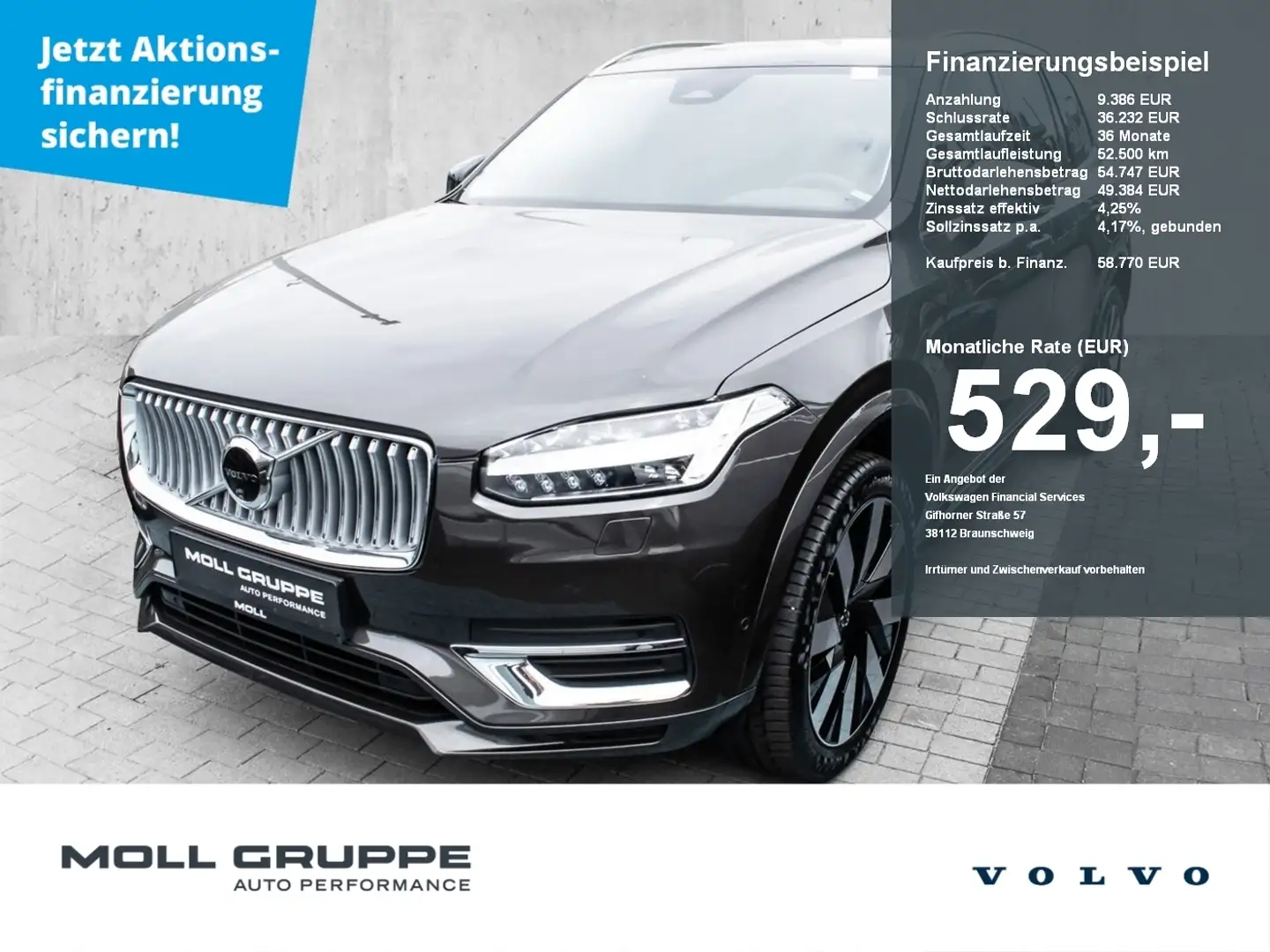 Volvo XC90 T8 AWD Plus Bright MATRIX ACC AUT DYNLICHT Grau - 1