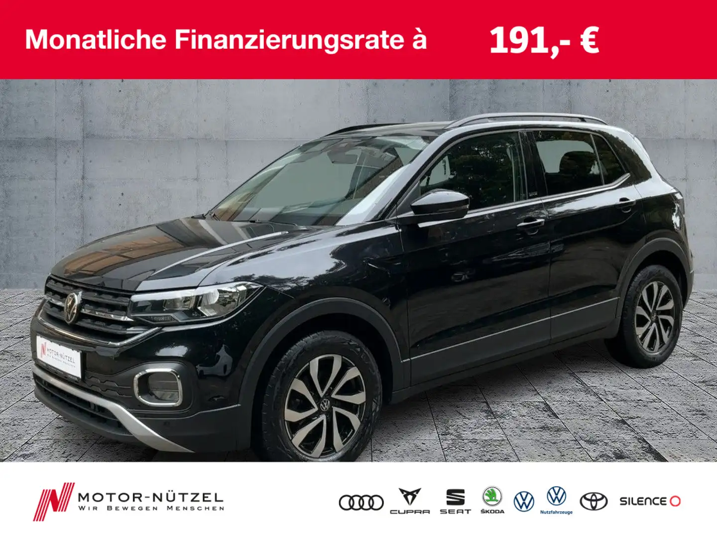 Volkswagen T-Cross 1.0 TSI LIFE NAVI+2xPDC+ACC+SHZ+DAB+ Zwart - 1