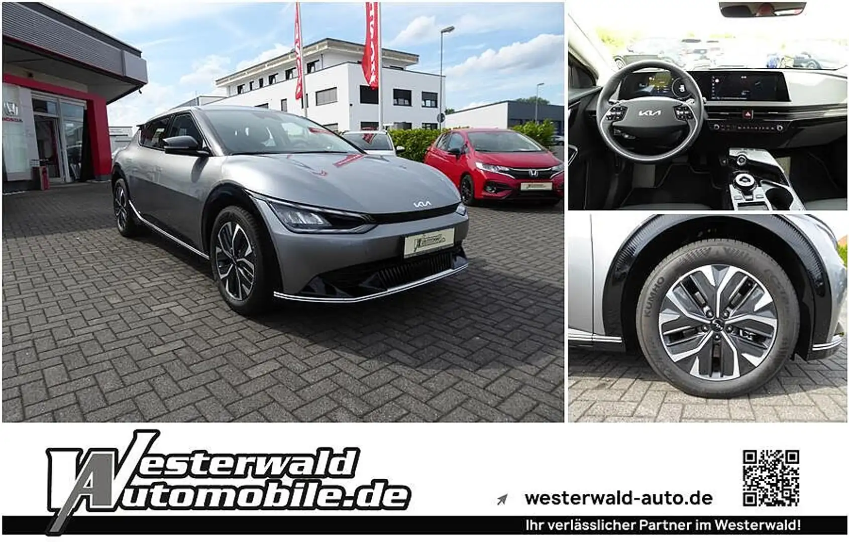 Kia EV6 58-kWh Wärmepumpe / Air-Paket Grijs - 1