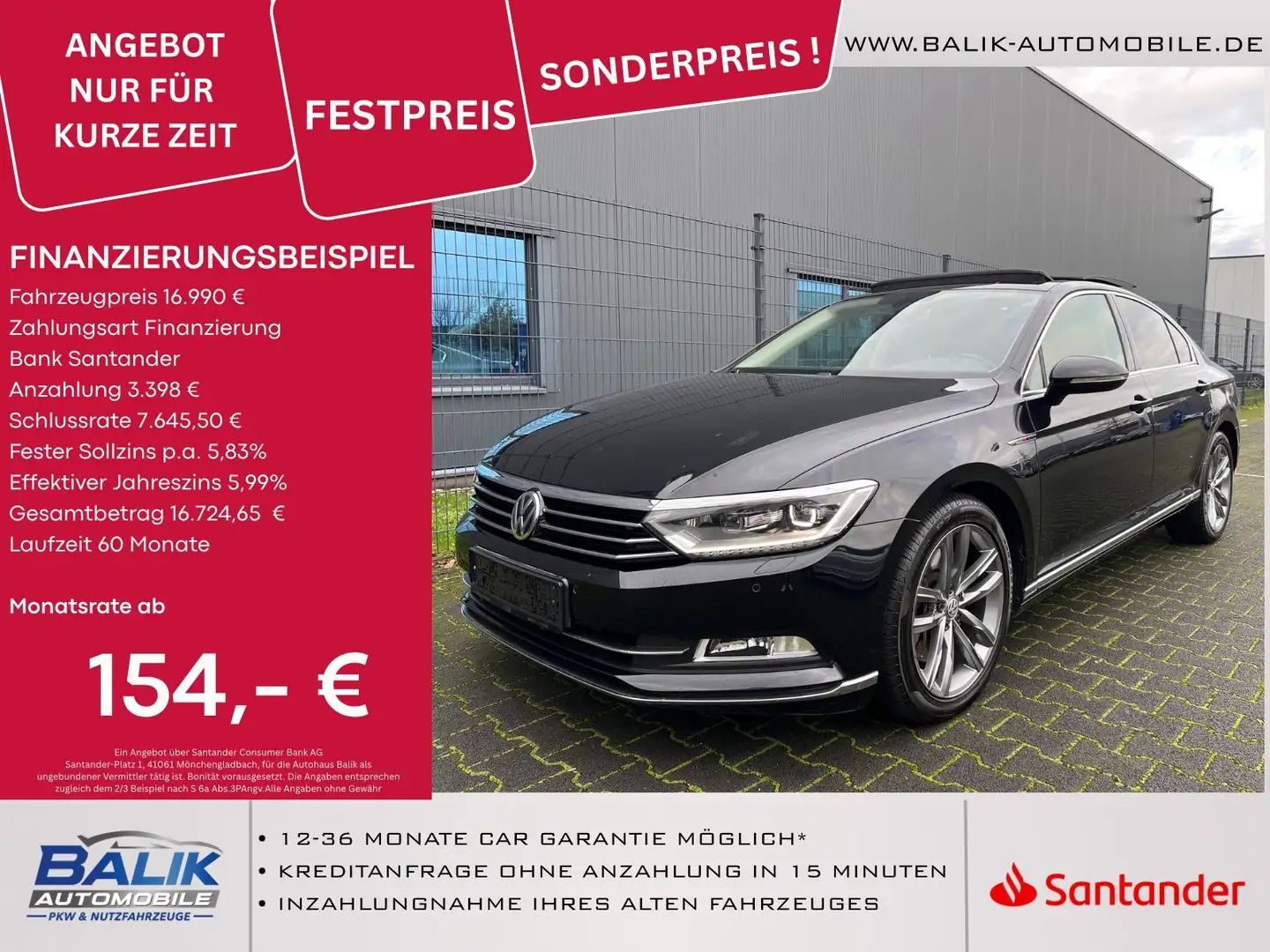 Volkswagen Passat 2.0 TDI Lim. Highline 4Motion 239PS PANOR Schwarz - 1