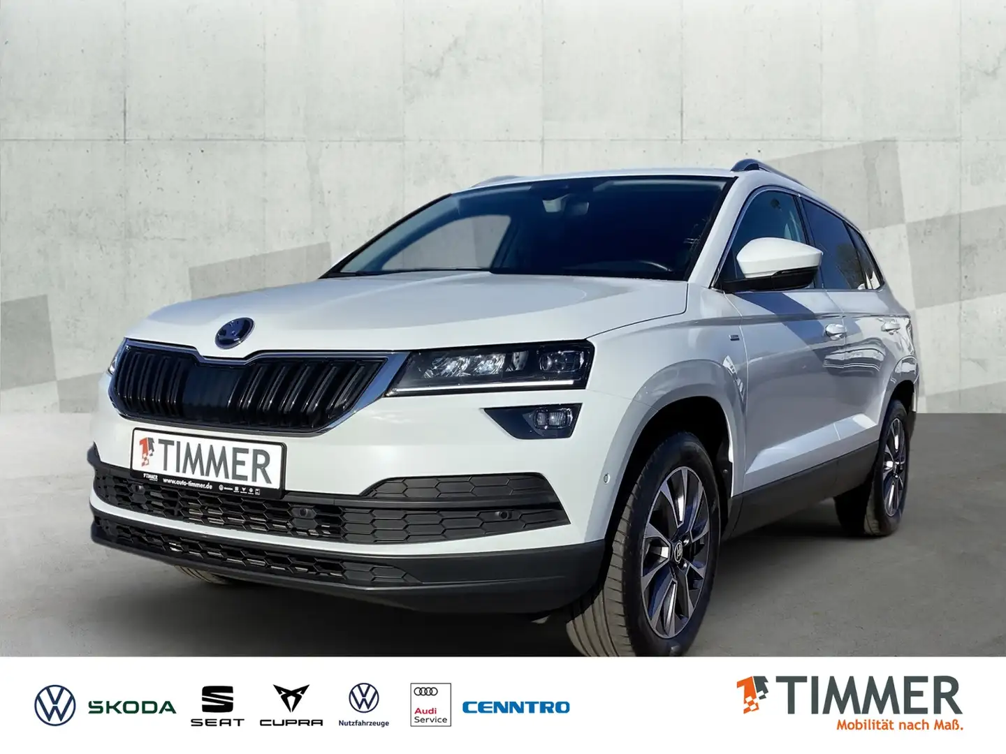 Skoda Karoq 2.0 TDI DSG 4x4 CLEVER *LED *ACC *RKAM *NAVI * Blanc - 1