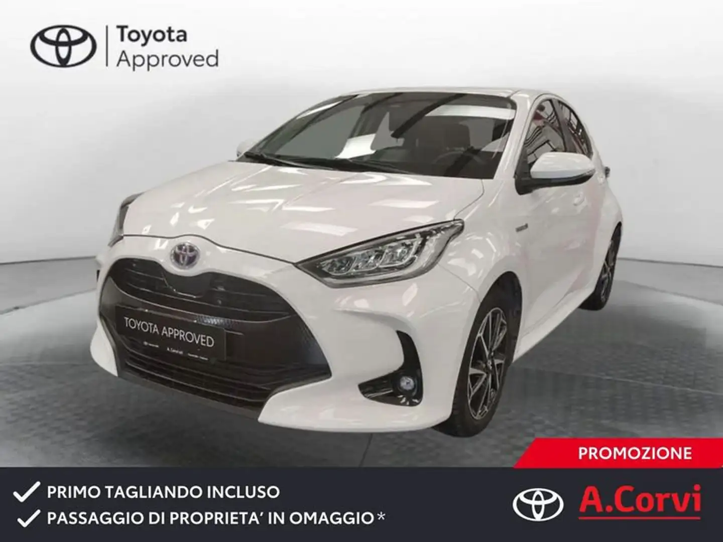 Toyota Yaris 1.5 Hybrid 5 porte Trend Bianco - 1
