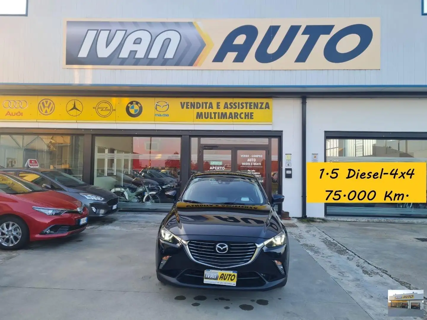 Mazda CX-3 1.5 Diesel-4WD-Euro 6B-Neopatentati Zwart - 1