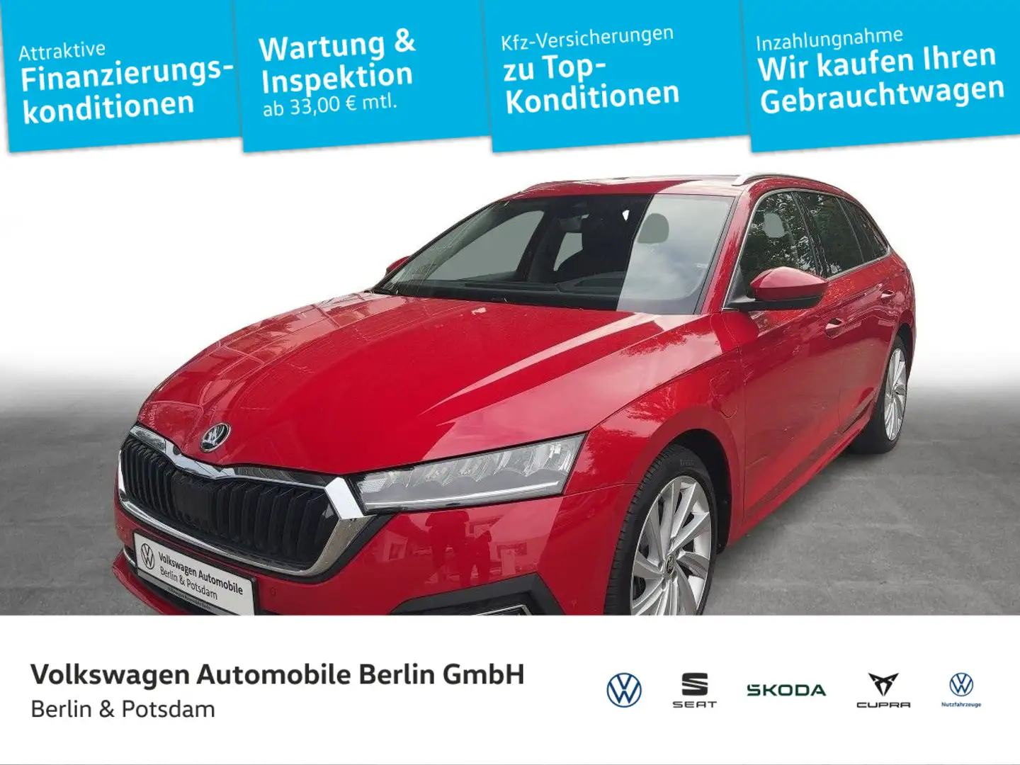 Skoda Octavia Combi 1.4 TSI iV Style DSG Navi LED PDC Rosso - 1