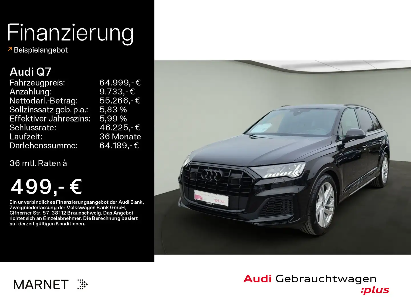 Audi Q7 55TFSI quattro S line*Navi*Matrix*HUD*AHK*PDC Schwarz - 1