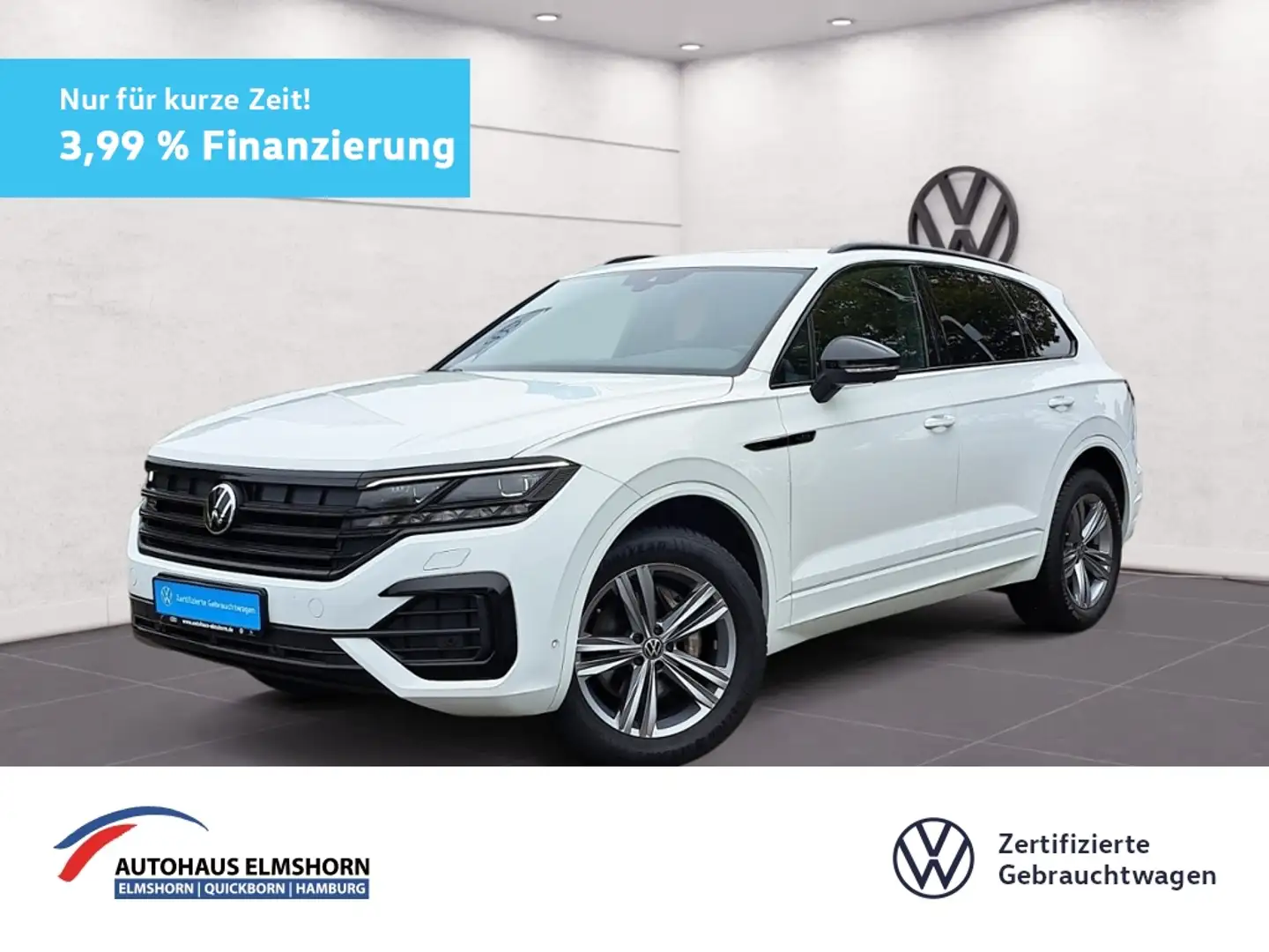 Volkswagen Touareg R-Line 3.0 TDI 4Motion tiptr. 3,99% NAV 4xKAM MAT Weiß - 1