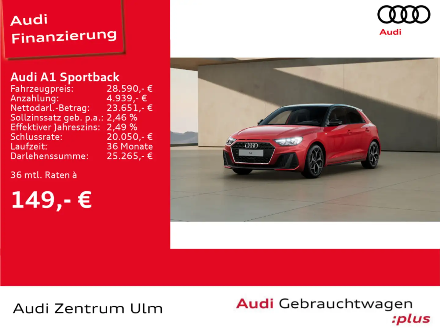 Audi A1 S line 35  TFSI S tronic LED PDC Rot - 1