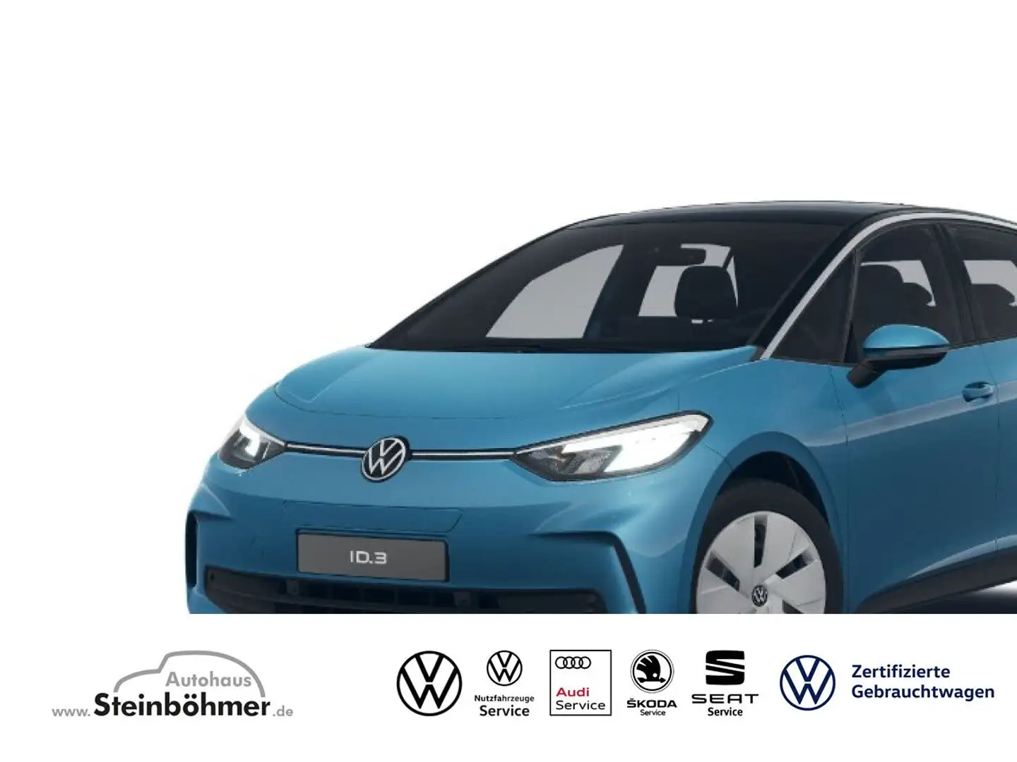 Volkswagen ID.3 Pure 170 PS 52 kWh TAGESZULASSUNG Bluetooth Blau - 1