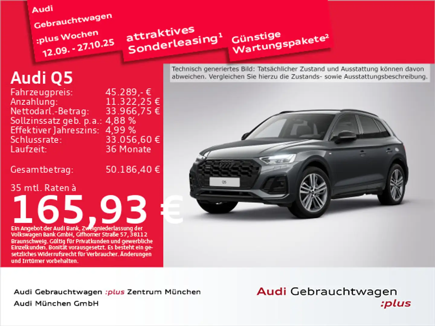 Audi Q5 45 TFSI qu. S tronic S line Virtual+/ACC/Luft Grau - 1