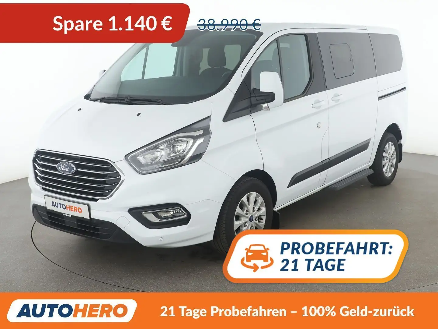 Ford Tourneo Custom 2.0 TDCi 320 L1 Trend Aut.*8-SITZER*CAM*PDC*SHZ* Blanc - 1