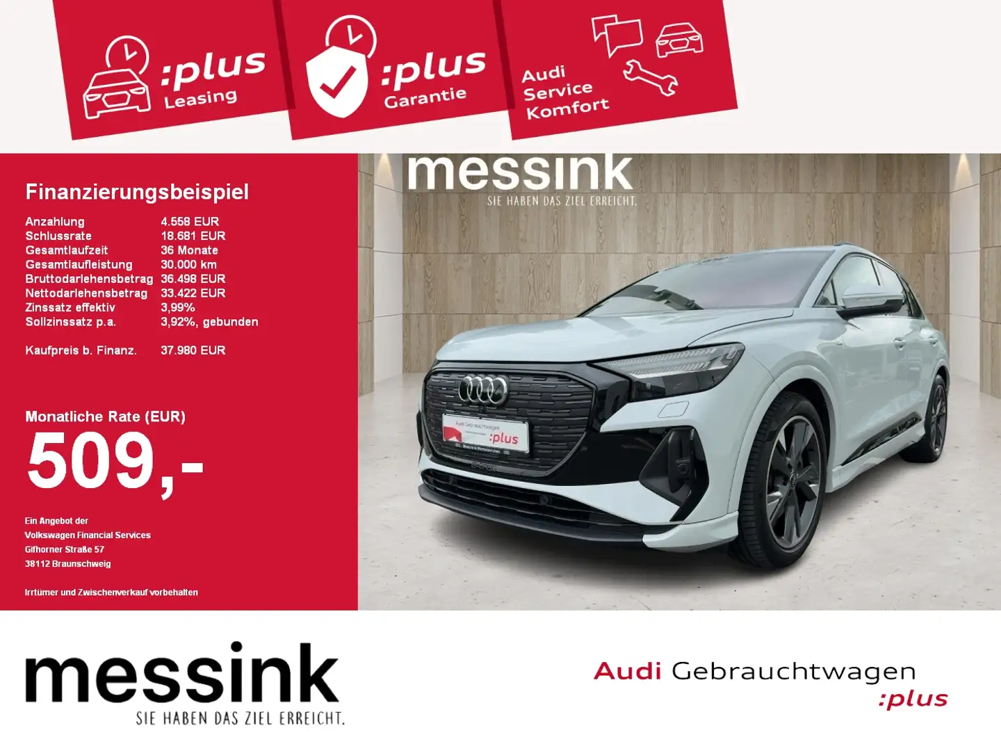 Audi Q4 e-tron 45 e-tron quattro *Pano*Sonos*Matrix*Head-up* Weiß - 1