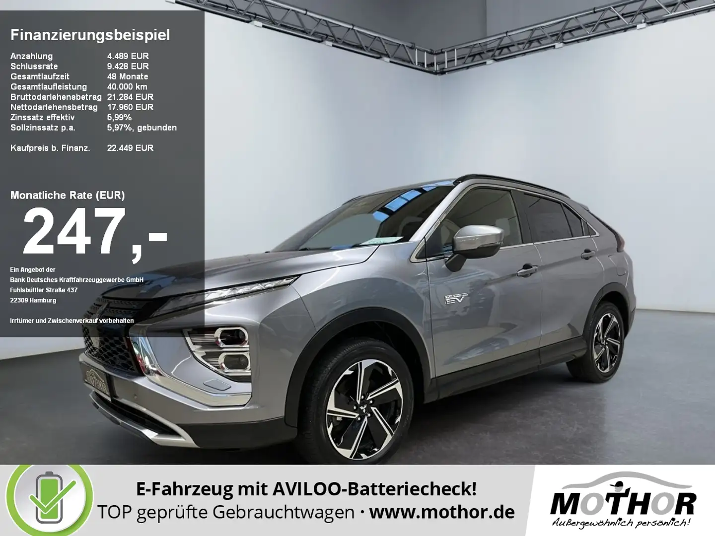Mitsubishi Eclipse Cross PLUS 2.4 PHEV Spurhalteassistent Grau - 1