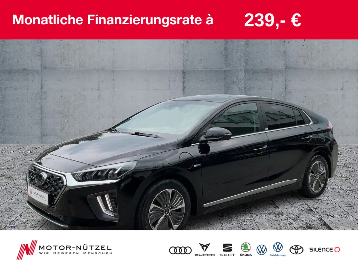 Hyundai IONIQ 1.6 GDI Plug-In Hybrid PREMIUM LED+NAV+ACC Чорний - 1
