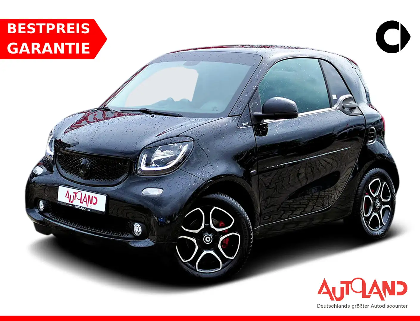 smart forTwo fortwo coupe 1.0 passion Sitzheizung Tempomat Noir - 1