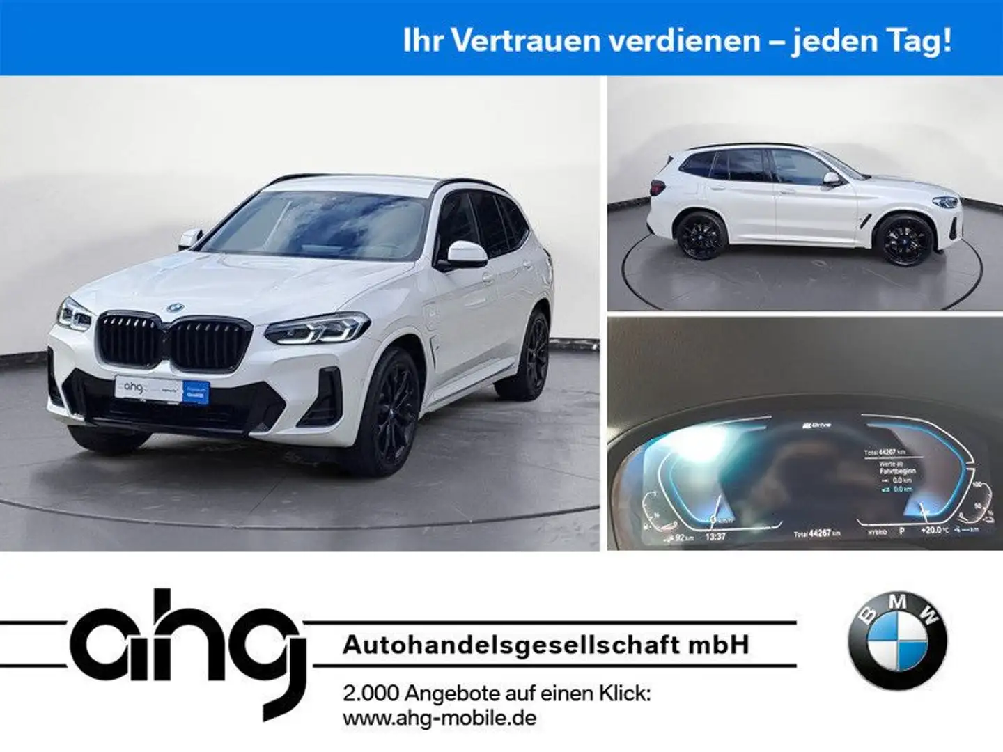 BMW X3 xDrive30e AT M Sportpaket Innovationsp. AHK Weiß - 1