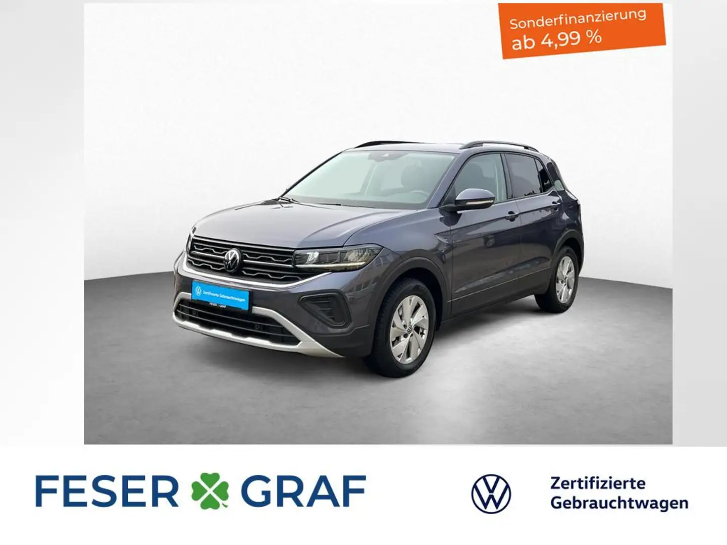 Volkswagen T-Cross Life 1.0 TSI 5-Gang NAVI KAMERA Grijs - 1
