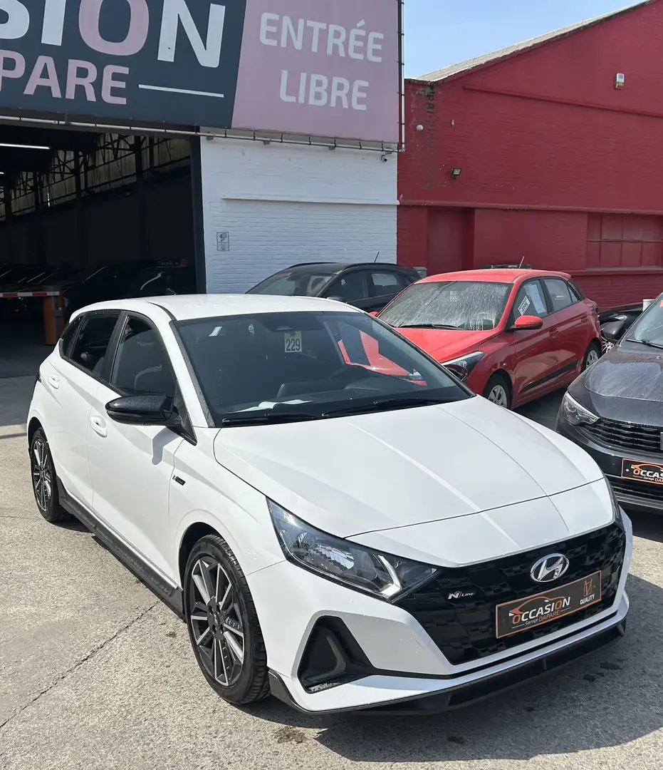 Hyundai i20 N-LINE 1.0 T-GDi 100CV - CARPLAY - Garantie 2027 Blanc - 1
