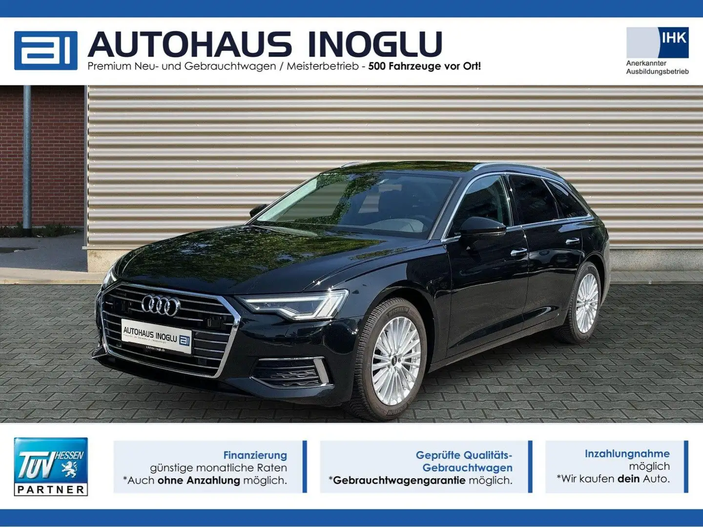 Audi A6 40 TDI quattro design S tronic Leder+AHK+R-Ka Noir - 1