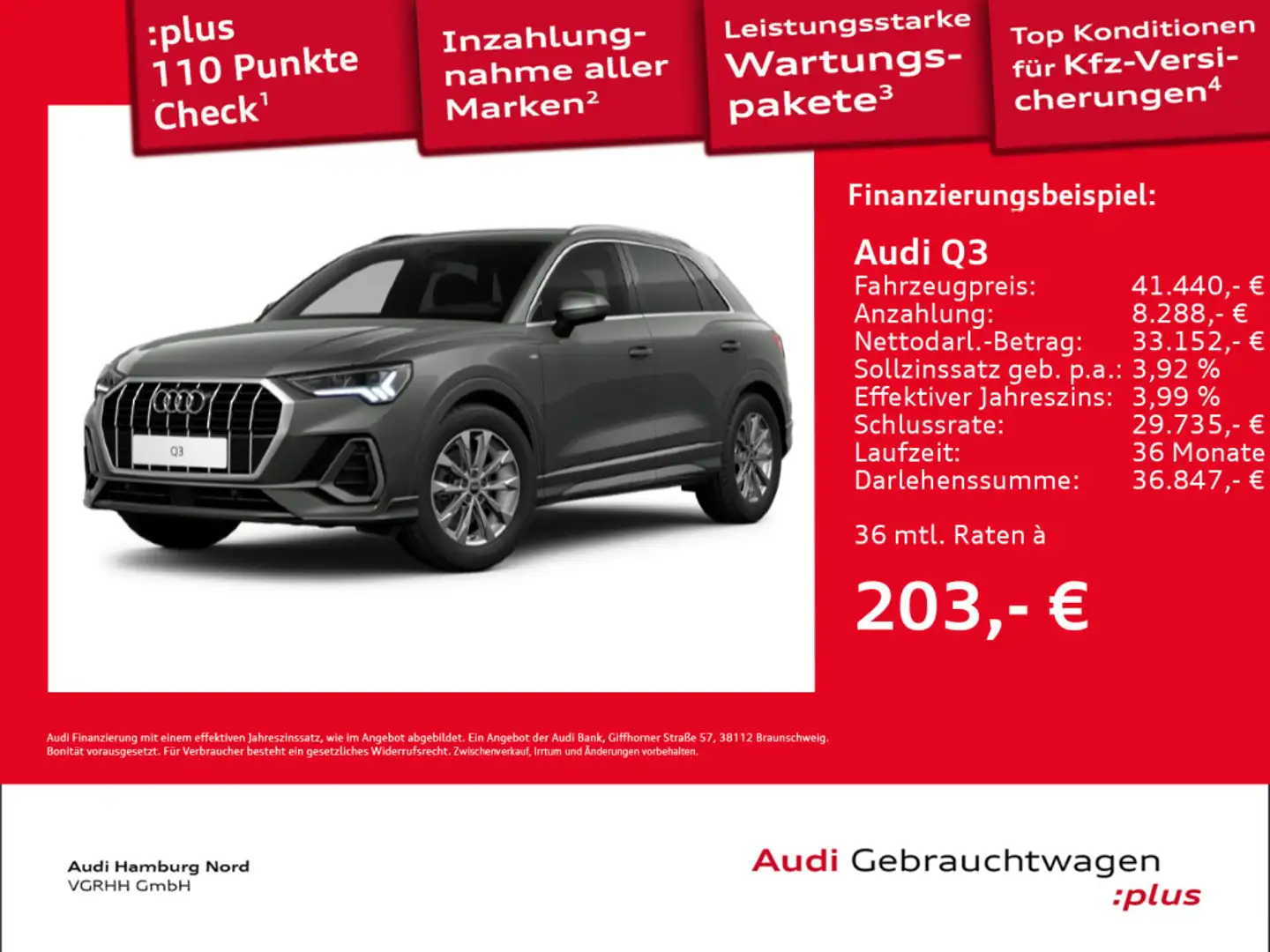 Audi Q3 35 TFSI S line S tronic Nav AHK Sound CarPlay Grau - 1